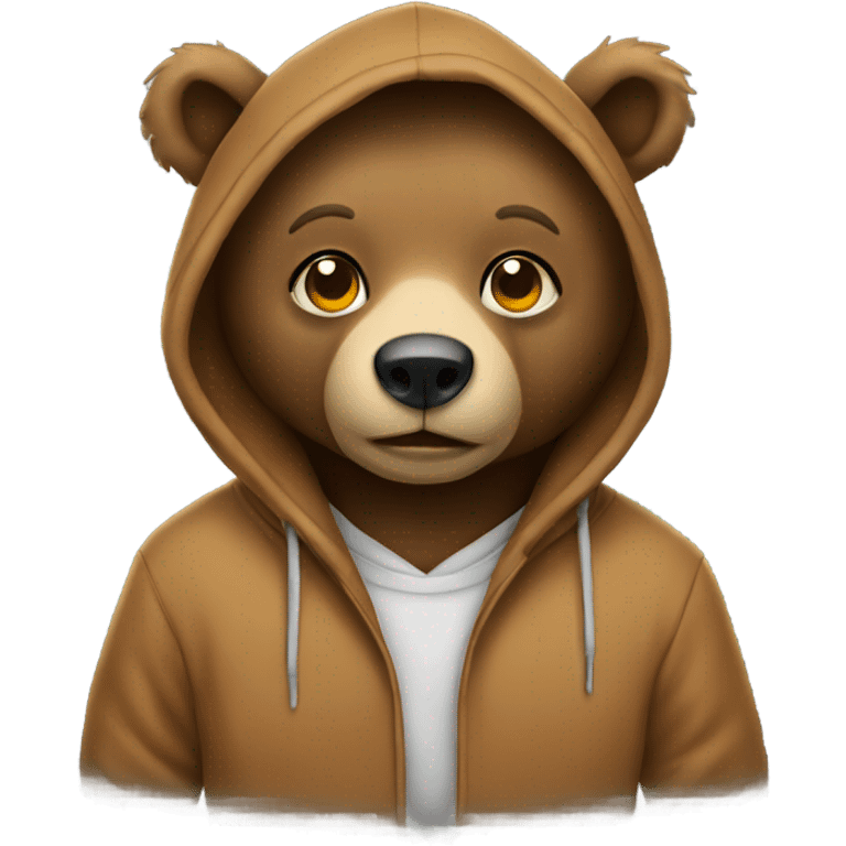 Bear in a hoodie  emoji