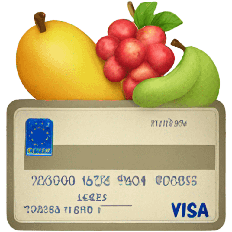 American visa with fruit emoji