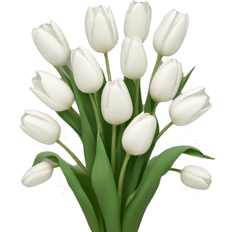 white tulips emoji