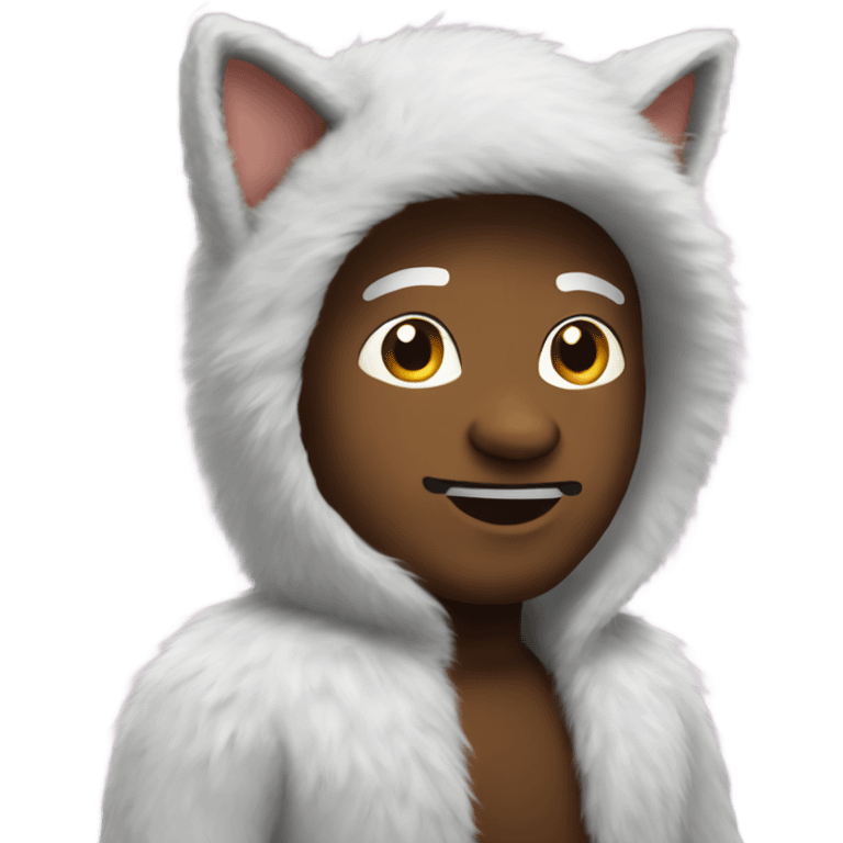 Man in furry cat suit emoji