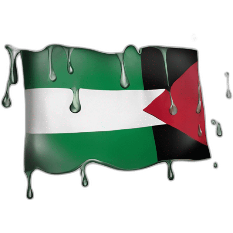 Palestinian flag with tears emoji