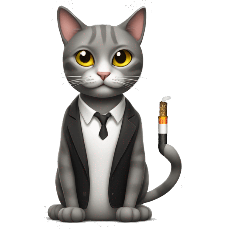 Cat with cigarette  emoji