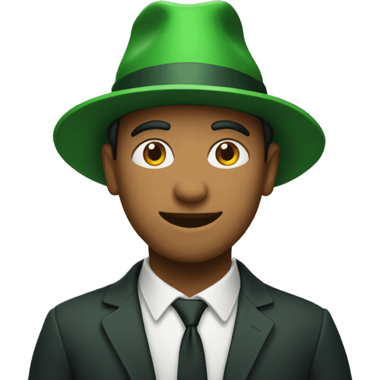 person with green hat emoji