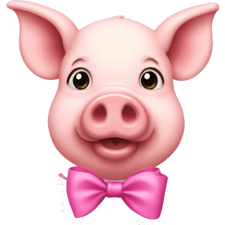 pig with a pink bow emoji