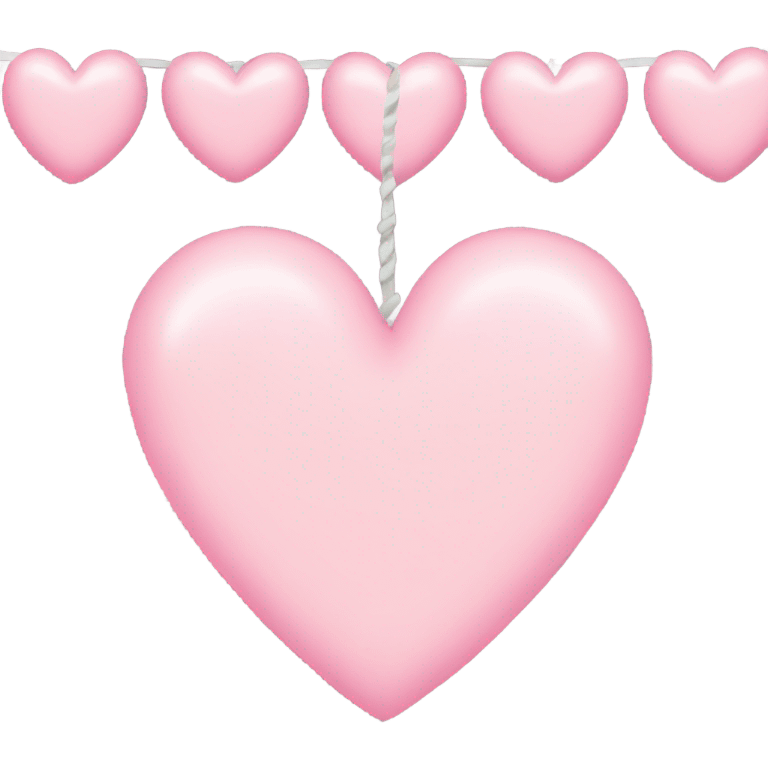 Light pink heart garland emoji