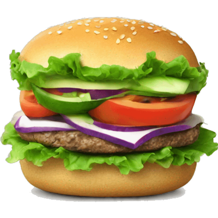 raw Vegetables burger emoji