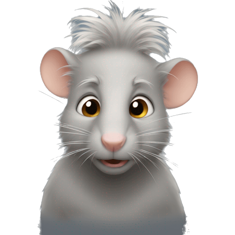 Rat with hair emoji