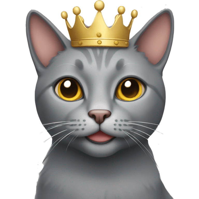 Queen gray cat emoji