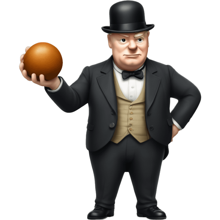 Churchill playing Boxbollen emoji