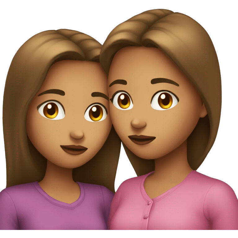 Two girls kiss emoji