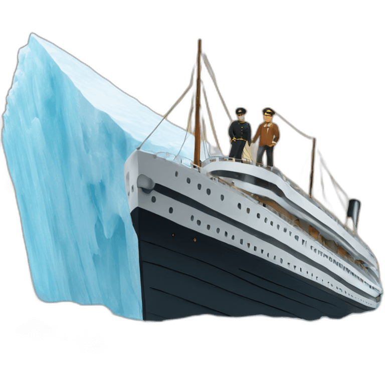 Titanic hiring a ice berg emoji