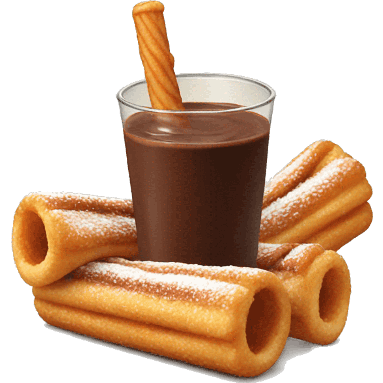 Churro with chocolate emoji