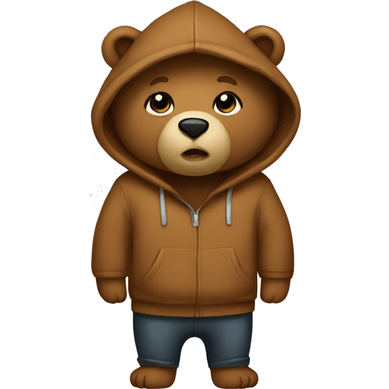 Bear with hoodie emoji