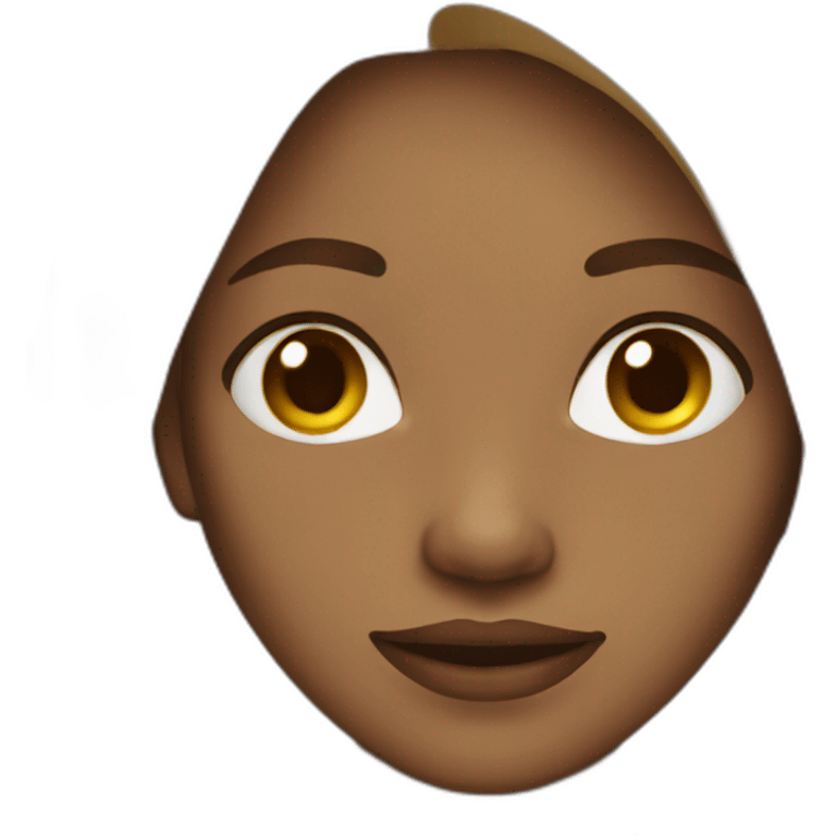 woman light brown skin long hair emoji