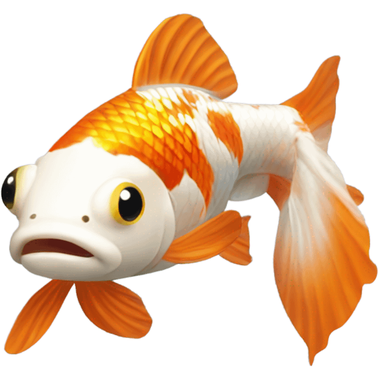 transparent round carpe koi aquarium  emoji