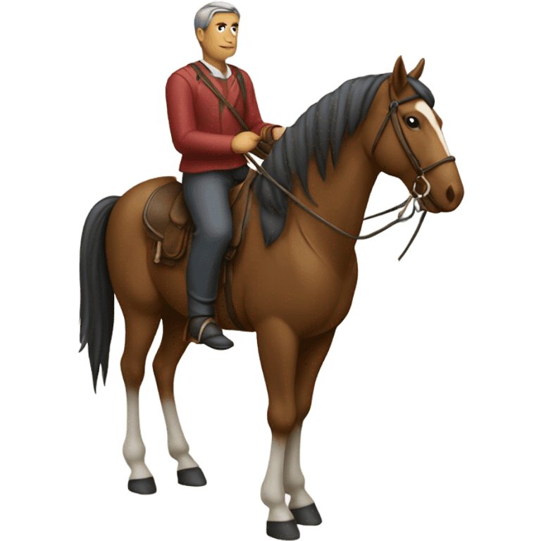 A man riding a horse  emoji