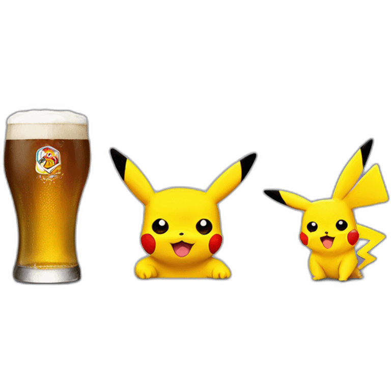 Pikachu,mbappé and ronaldo beer emoji