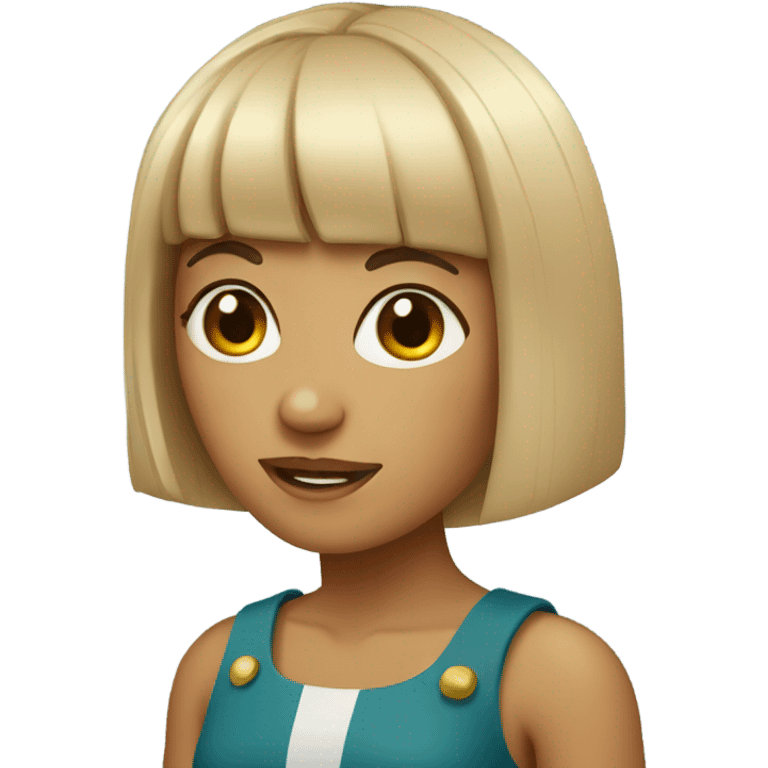 Girl with bangs going to Greece emoji