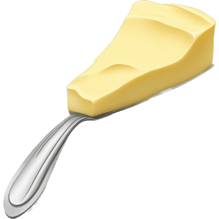 A curl of margarine on the tip of a butter knife emoji