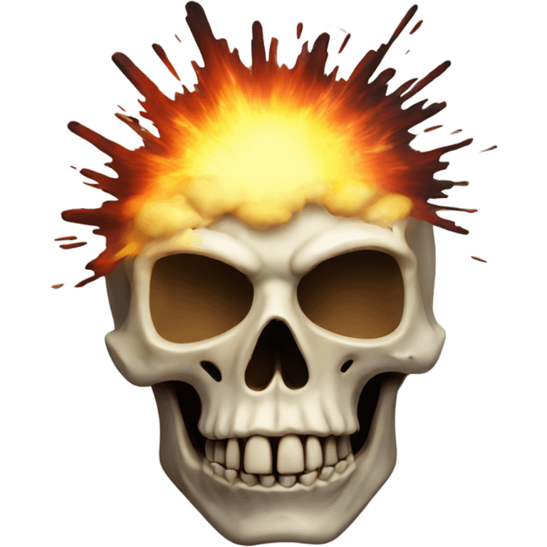 Skull with explosion emoji