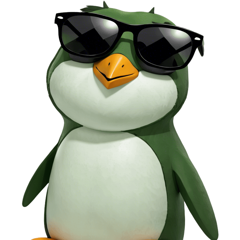 Penguin with sunglasses  emoji