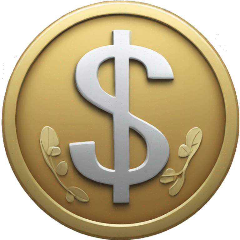 A coin with a Dollar in the middle. emoji