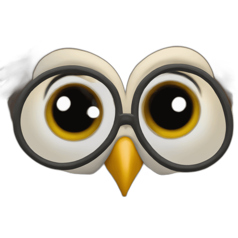 a goofy owl emoji