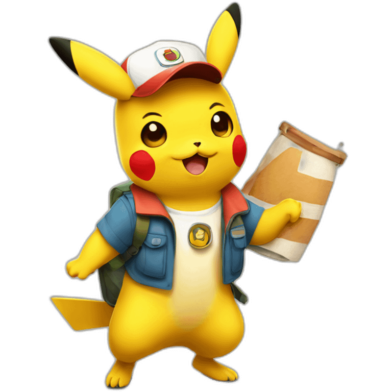 pikachu as a happy summer camp volunteer except its Germany in 1944 emoji