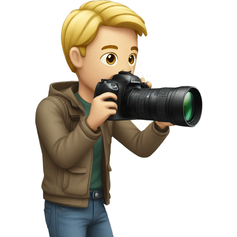 a photographer shooting emoji