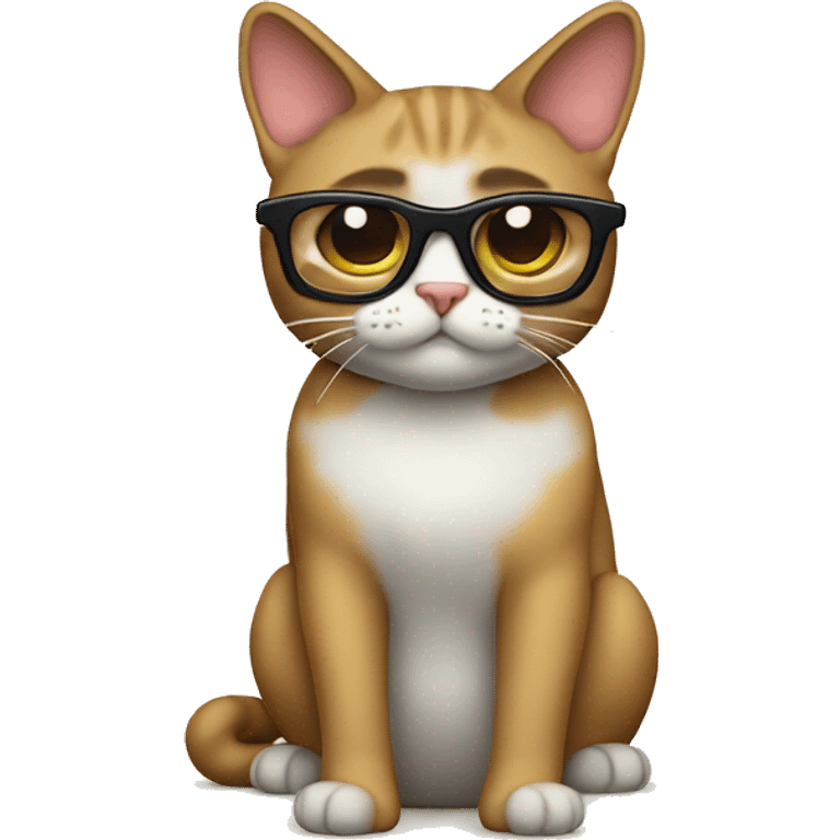 Gato con lentes facheros  emoji