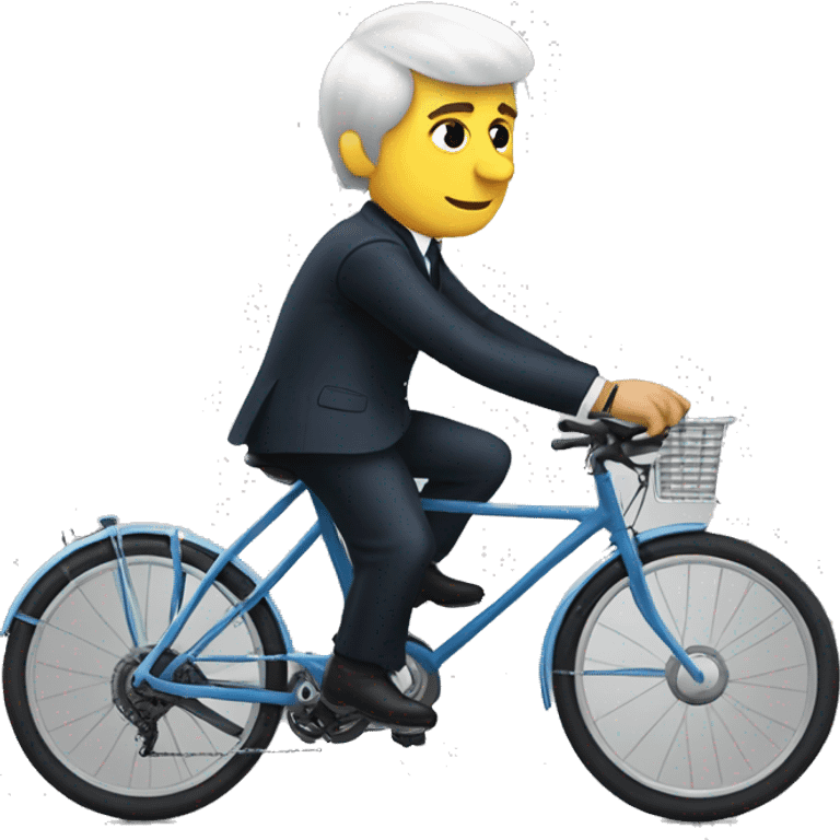 Macron en vélo  emoji