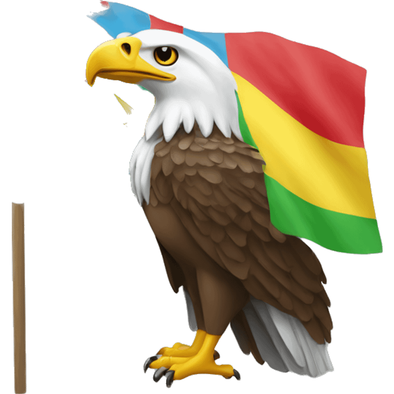 Un aigle avec le drapeau du mali comme cap emoji