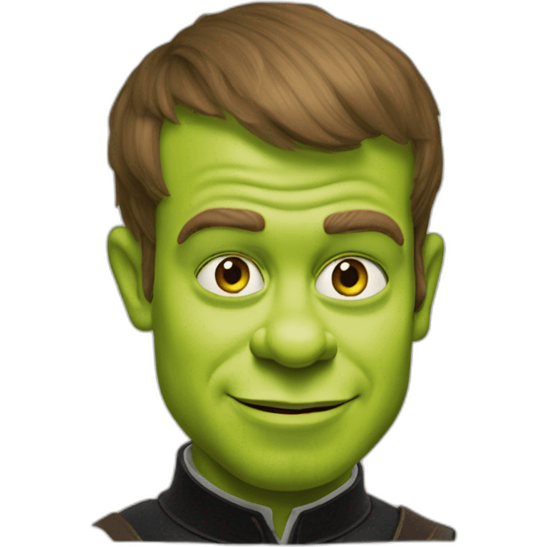 Emmanuel Macron as Shrek emoji