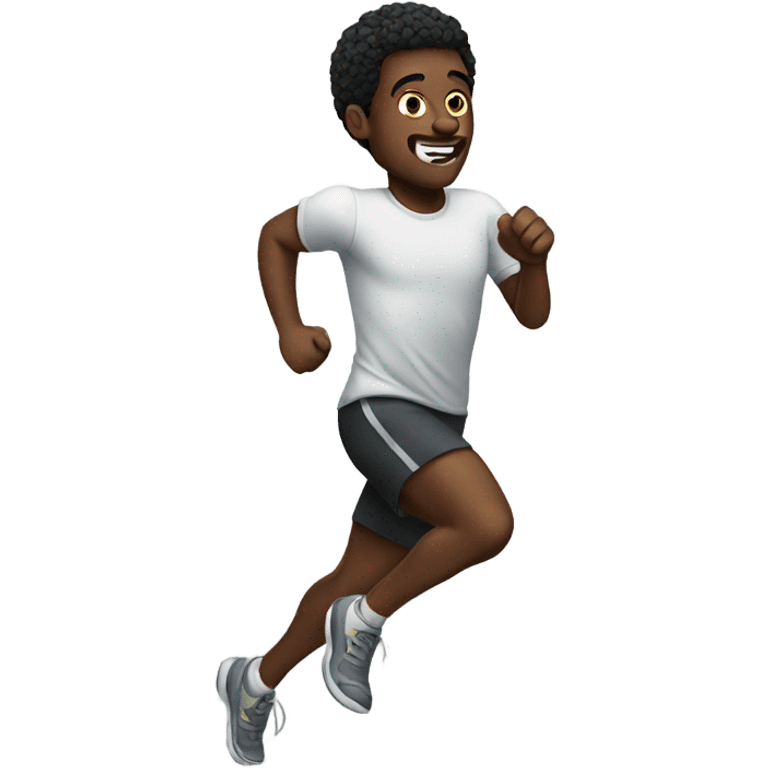 A black man running emoji