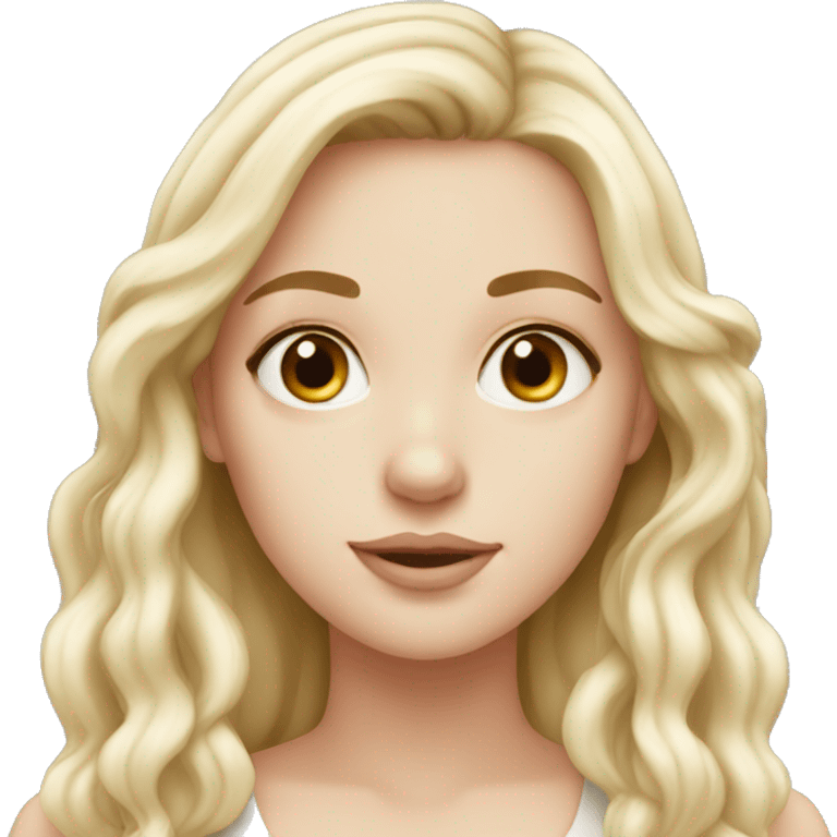 Beautiful white girl emoji