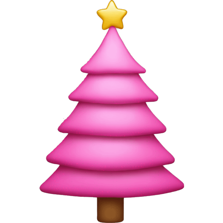 Pink Christmas tree emoji