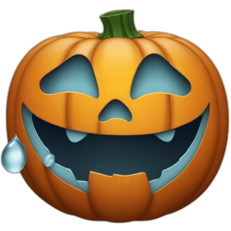 laughing jack-o-lantern with tears emoji