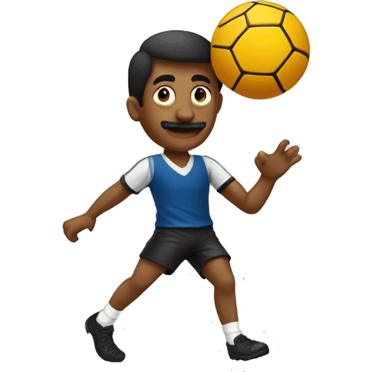 pessoa jogando vôlei com a bola emoji