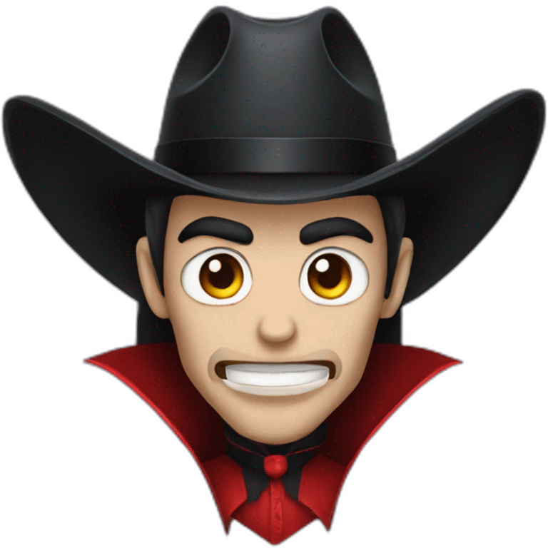 Dracula with cowboy hat emoji