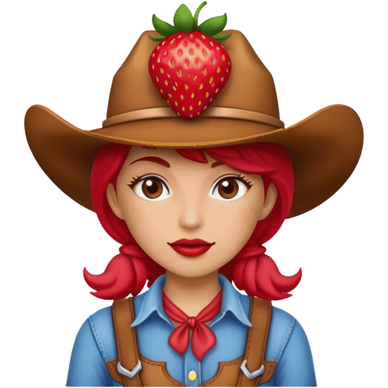 cowgirl strawberry emoji