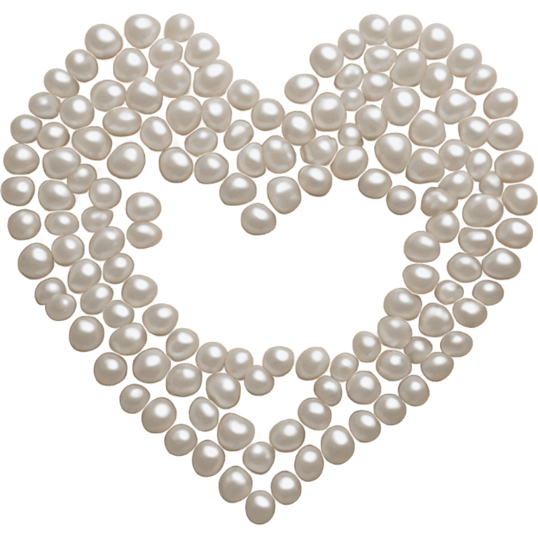 Heart outline of pearls emoji