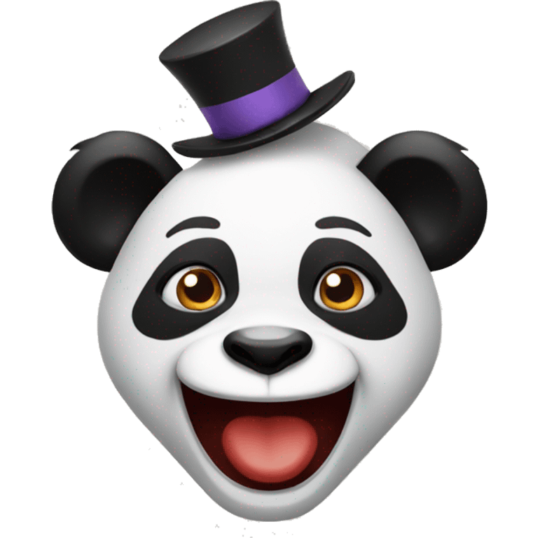 panda with a face of a clown emoji