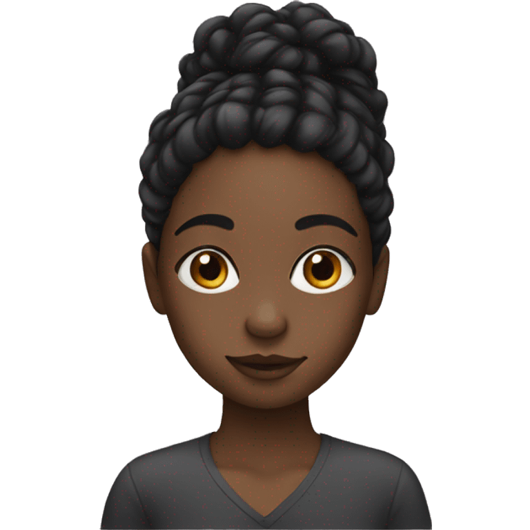 Black girl drawing  emoji