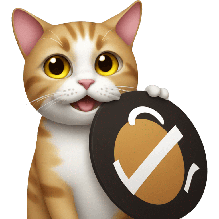 cat holding a ban sign emoji