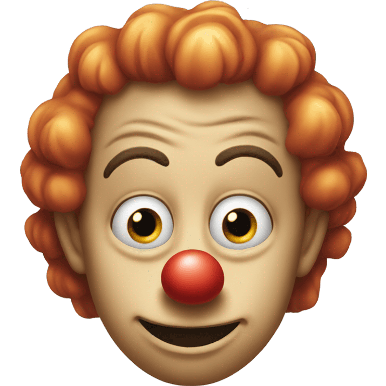 Clown rolling eyes with his hand on his face aggravated emoji