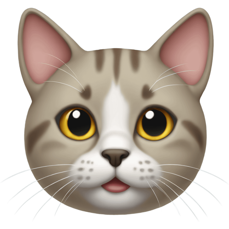 Cat with sugar on nose emoji