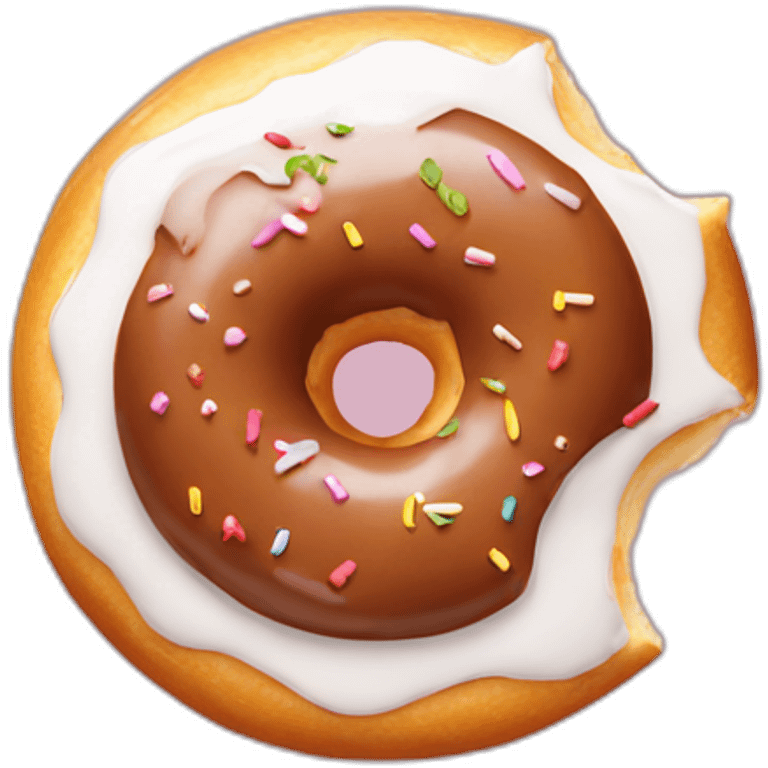 Donut cut into three parts emoji