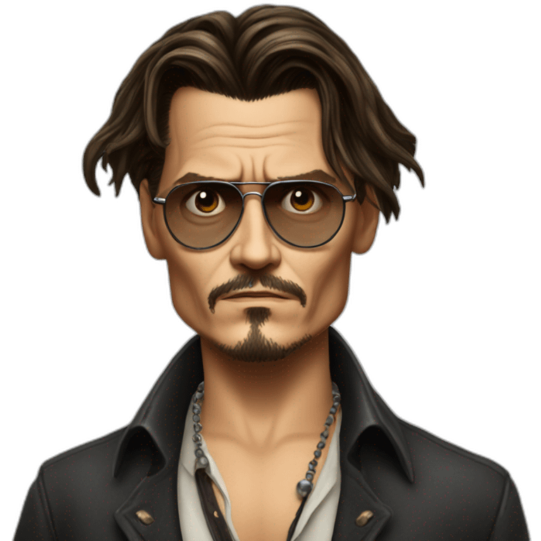 dissatisfied Johnny Depp emoji