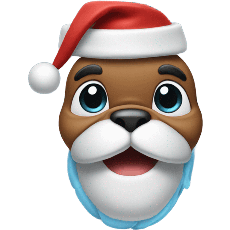 Stitch with santa claus hat emoji