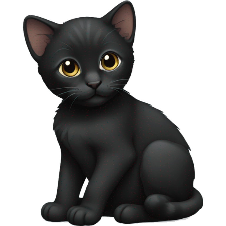 black baby cat emoji